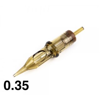 Kwadron Cartridge System – Round Shader 0.35 Long Taper Nadelmodule 20 Stk. 07 RS