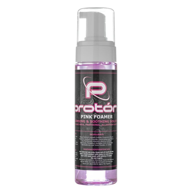 Pink Foamer Proton Tattoo Reinigungsschaum – Mit Panthenol, Allantoin & Aloe Vera, 220 Ml, Für Schonende Hautreinigung