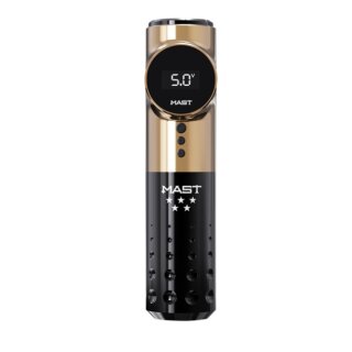 Dragonhawk Mast Archer 5 Star Series Pro kabellose Pen Tattoo Maschine - Schwarz & Gold - 3,5 mm Hub