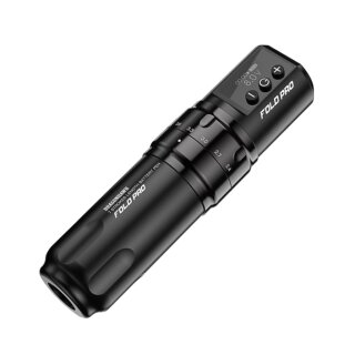 Dragonhawk Fold Pro Wireless Pen Tattoo Machine - Black - Multiple Stroke
